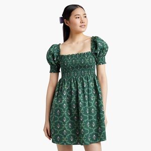 NWT Athena Nap Dress Emerald Trellis - XXS